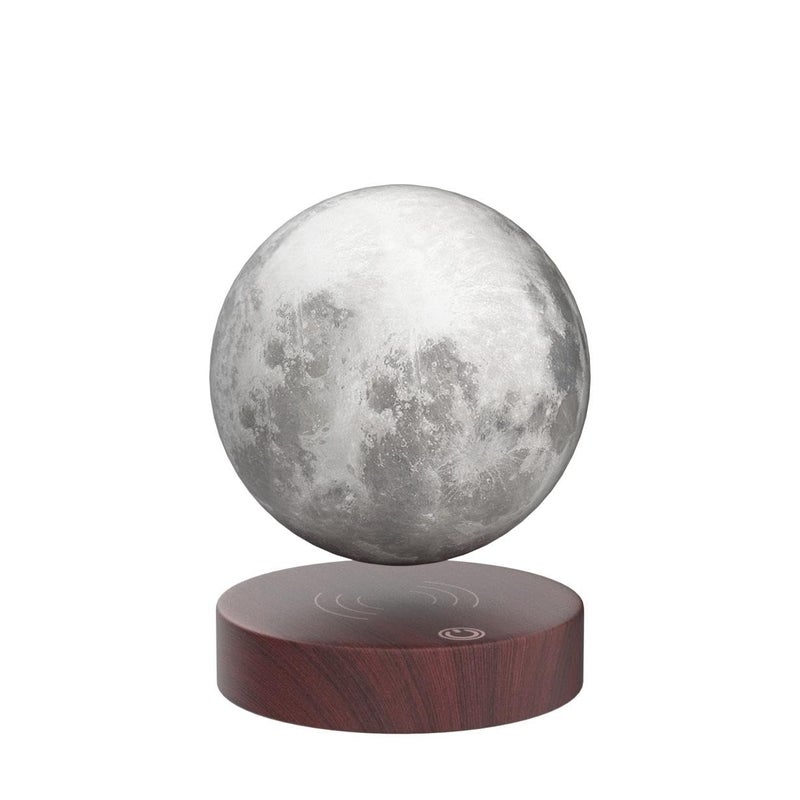 VGAzer Levitating Moon Lamp.Floating and Spinning in Air Freely with Luxury Wooden Base and 3D Printing LED Moon Light Colors,for Unique Gifts,Room Decor,Night Light,Office Desk Tech Toys -6 Inch - Image 2